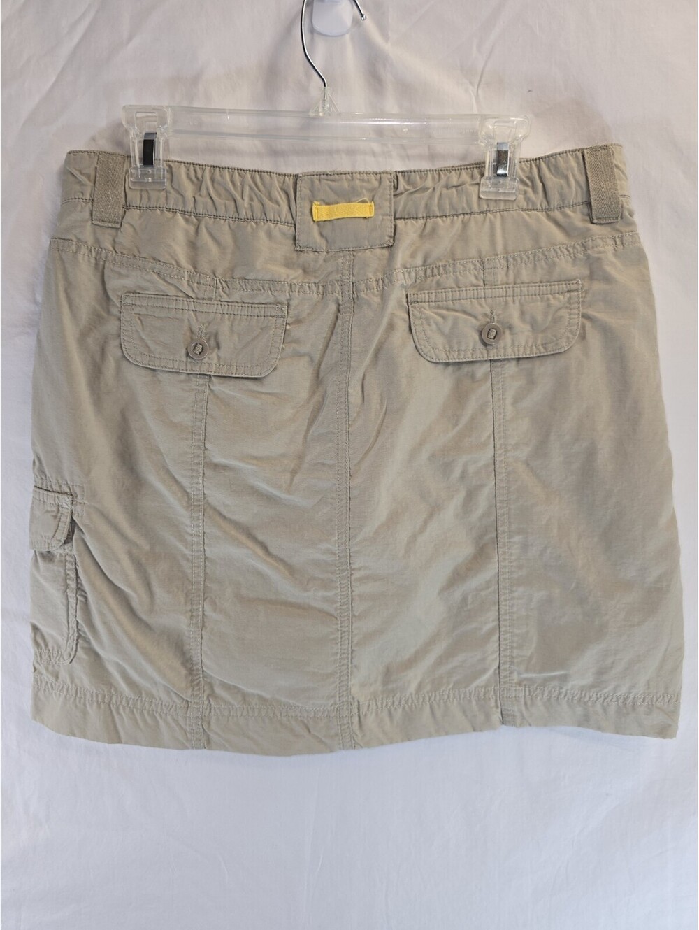 Lands' End Women's Khaki Cargo Skirt Size 10 Cotton Nylon Blend - Picture 5 of 6
